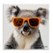 Stupell Industries Cool Koala & Glasses Wall Plaque Art Design by Roozbeh Bahramali